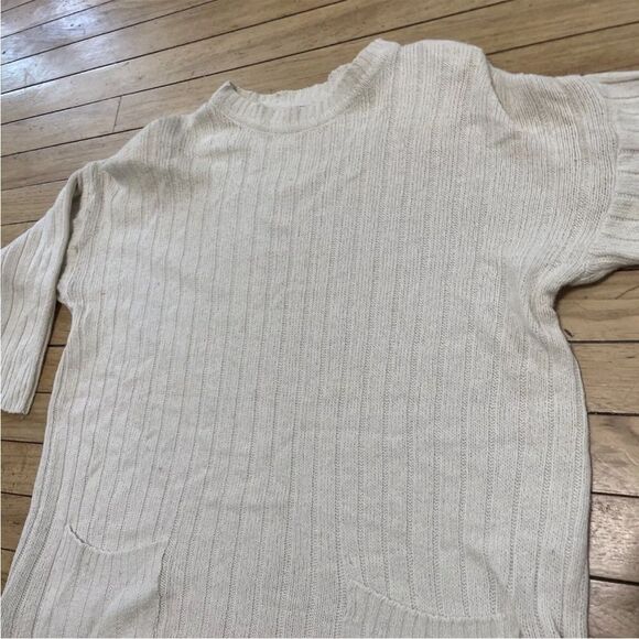 PARRINELLO Sweater Womens Cream VTG 90s Ramie Silk Ramie Rabbit Angora Knit S - Picture 12 of 16